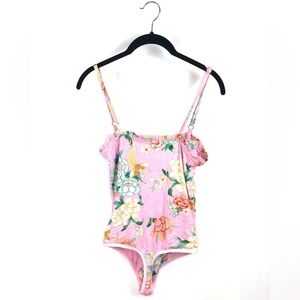 Plush Apparel Pink Floral Bodysuit